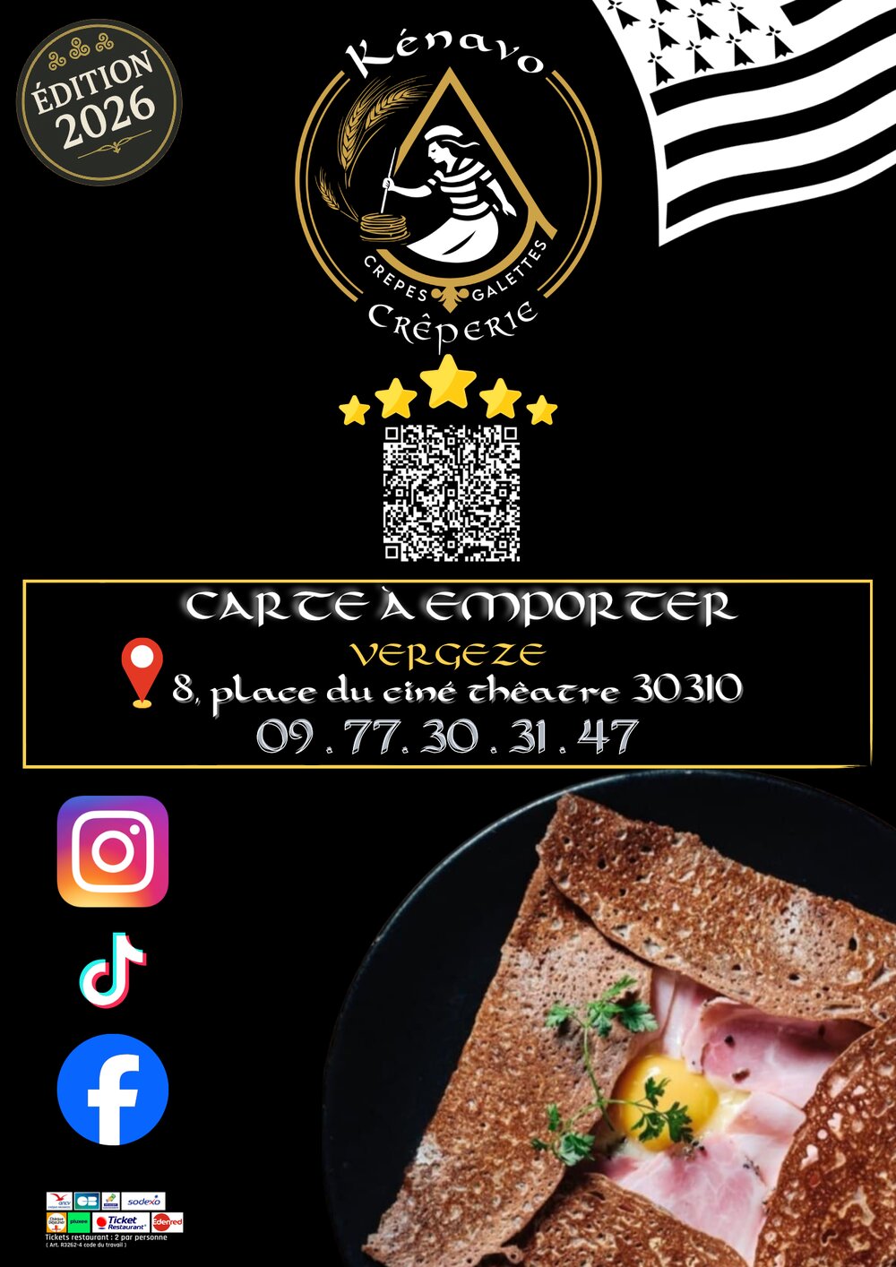 Carte à emporter Kénavo Crêpes - page 1