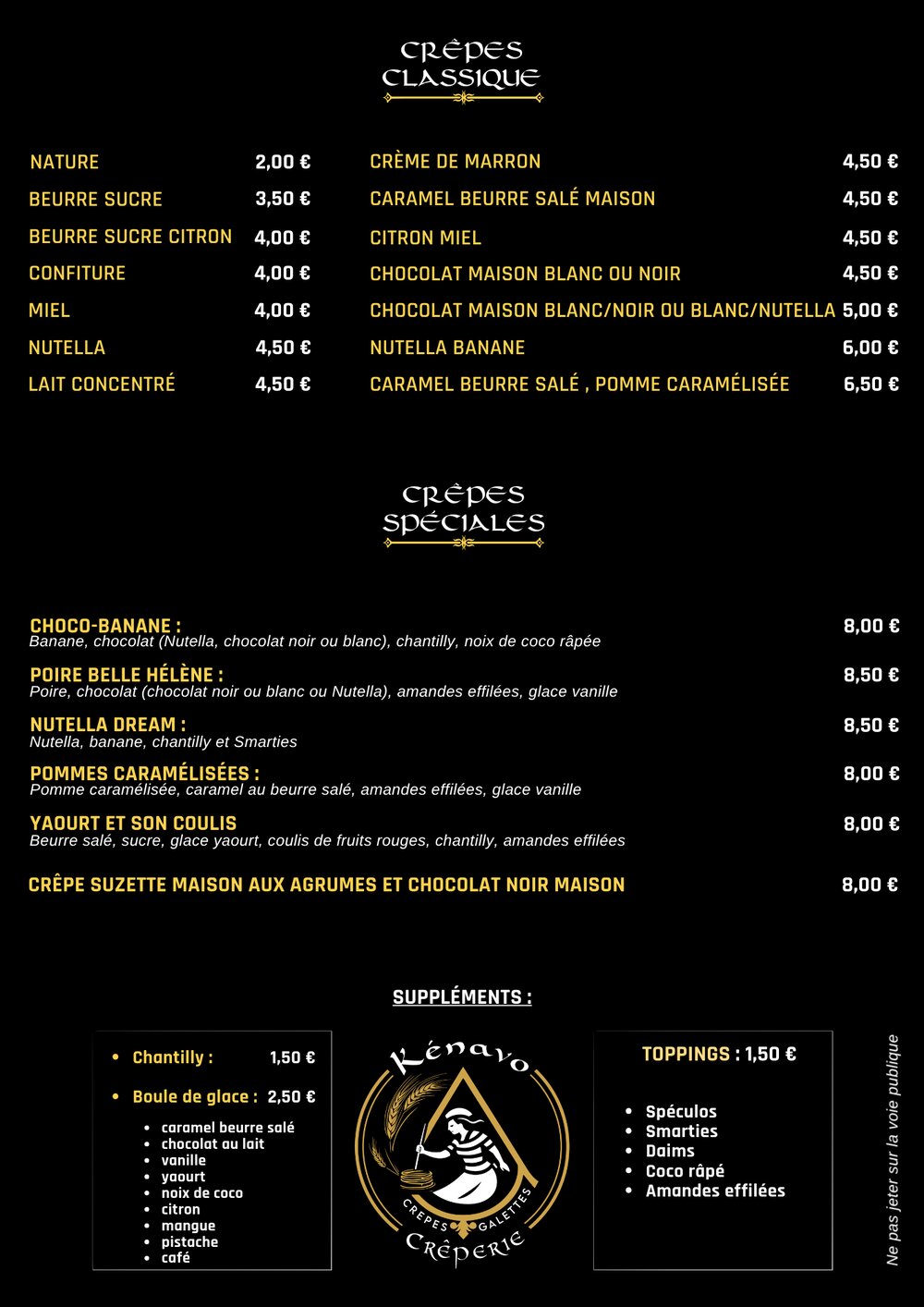 Carte à emporter Kénavo Crêpes - page 4
